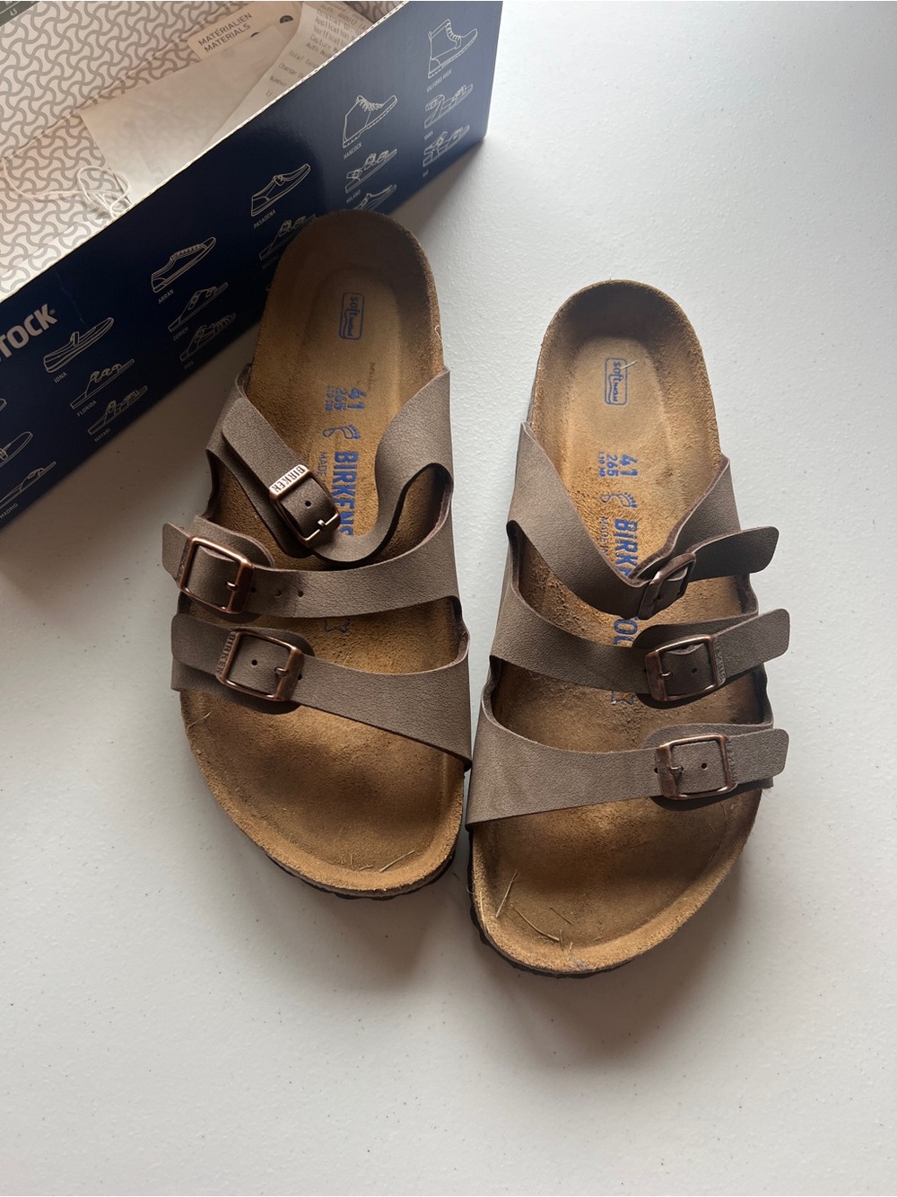 Birkenstock Women’s Brown Triple-Strap Sandals